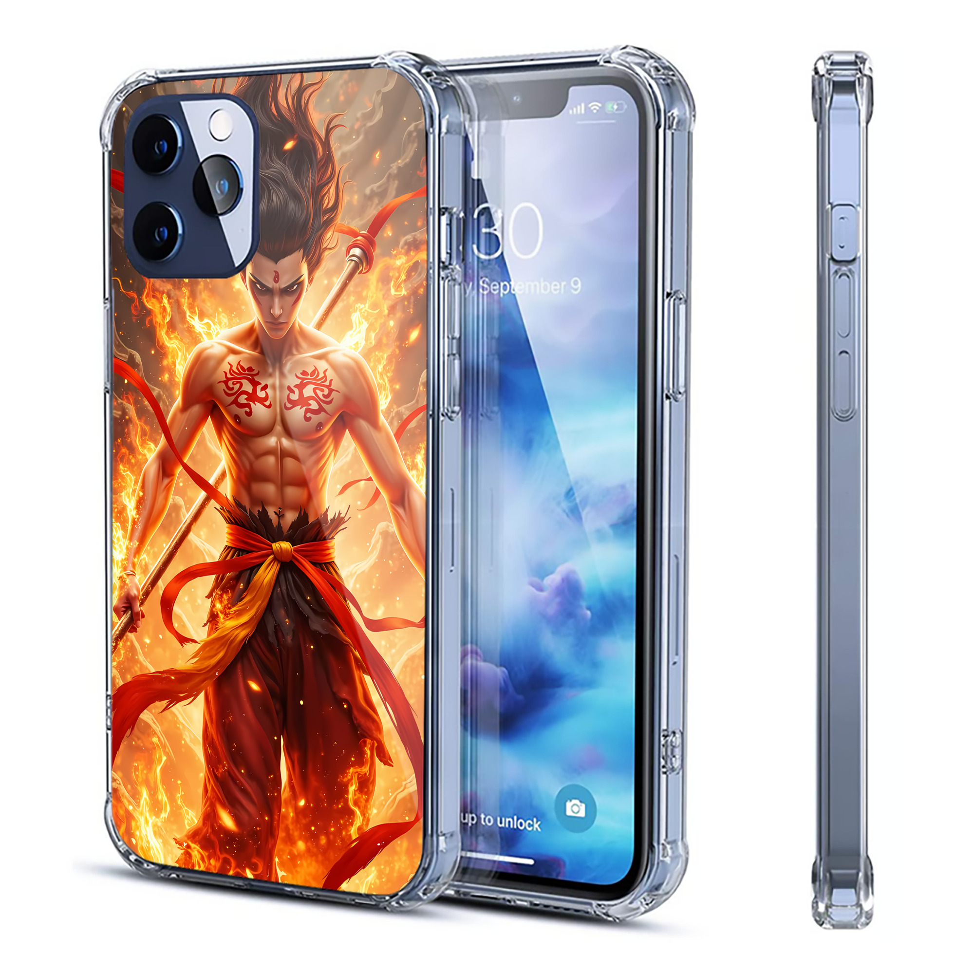 （画像用） Ne Zha 2 ナタ 魔童の大暴れ 【iPhone 12シリーズ対応】透明スマホケース（クリアソフトケース）
